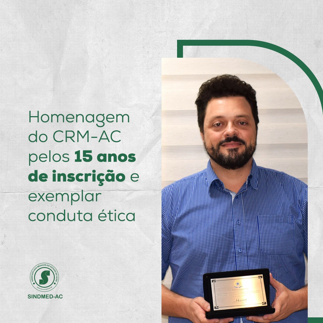 Guilherme Pulici recebe homenagem do CRM-AC