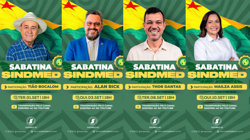Sindmed-AC realiza sabatinas com candidatos ao governo